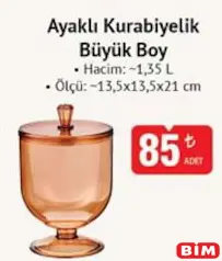 AYAKLI KURABİYELİK BÜYÜK BOY 1.35 L/13.5X21 CM fiyat ve kampanya bilgisi